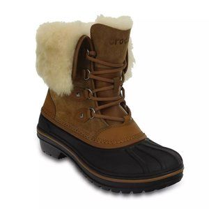 Womens size 10 Waterproof AllCast II Luxe winter Rain Duck boots from Crocs